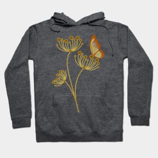 Retro Butterfly on Plant Hoodie